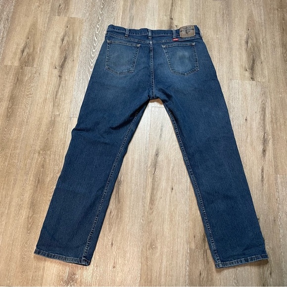 Wrangler Jeans Mens 36x32 Blue Denim Straight Leg Premium Quality Fits 38x30 - Picture 14 of 16